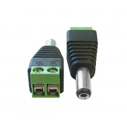 DC Terminal to 2.1mm Jack Adapter (Male)